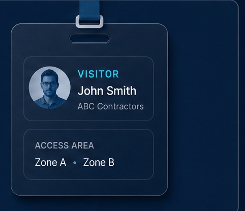 Digital visitor badge